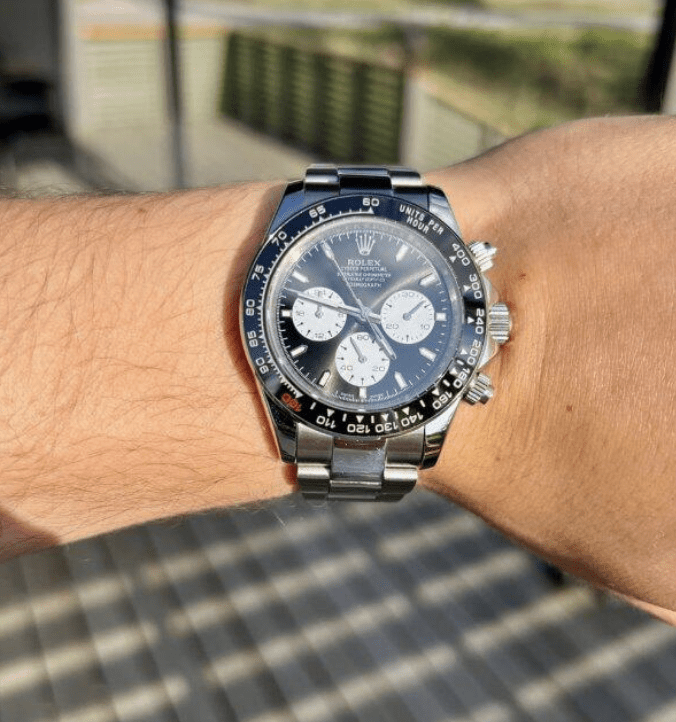 Customer Wearing Rolex Daytona Chronograph