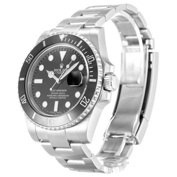 Rolex Submariner Silver Black Replica Swiss Clone