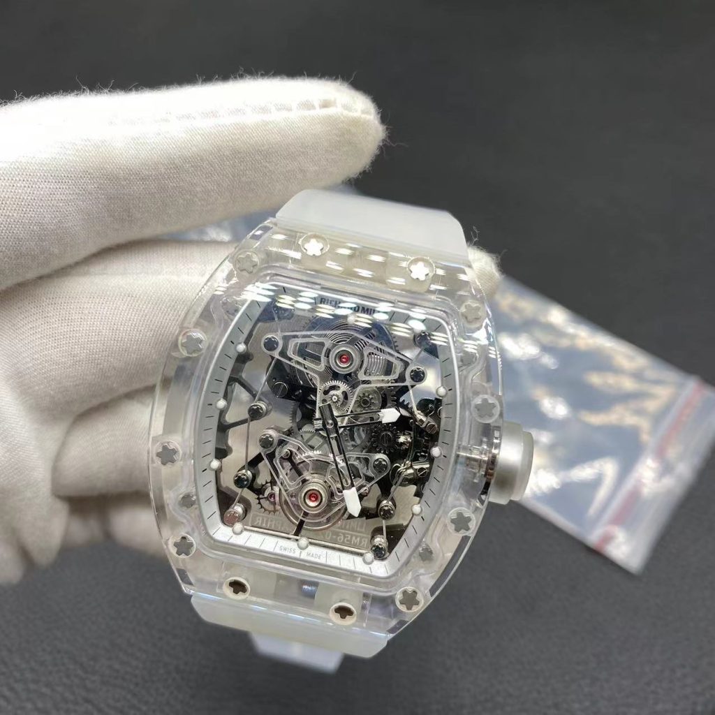 Richard Mille Swiss Made Clone Rm 56-02 Sapphire Skeleton Real Tourbillon