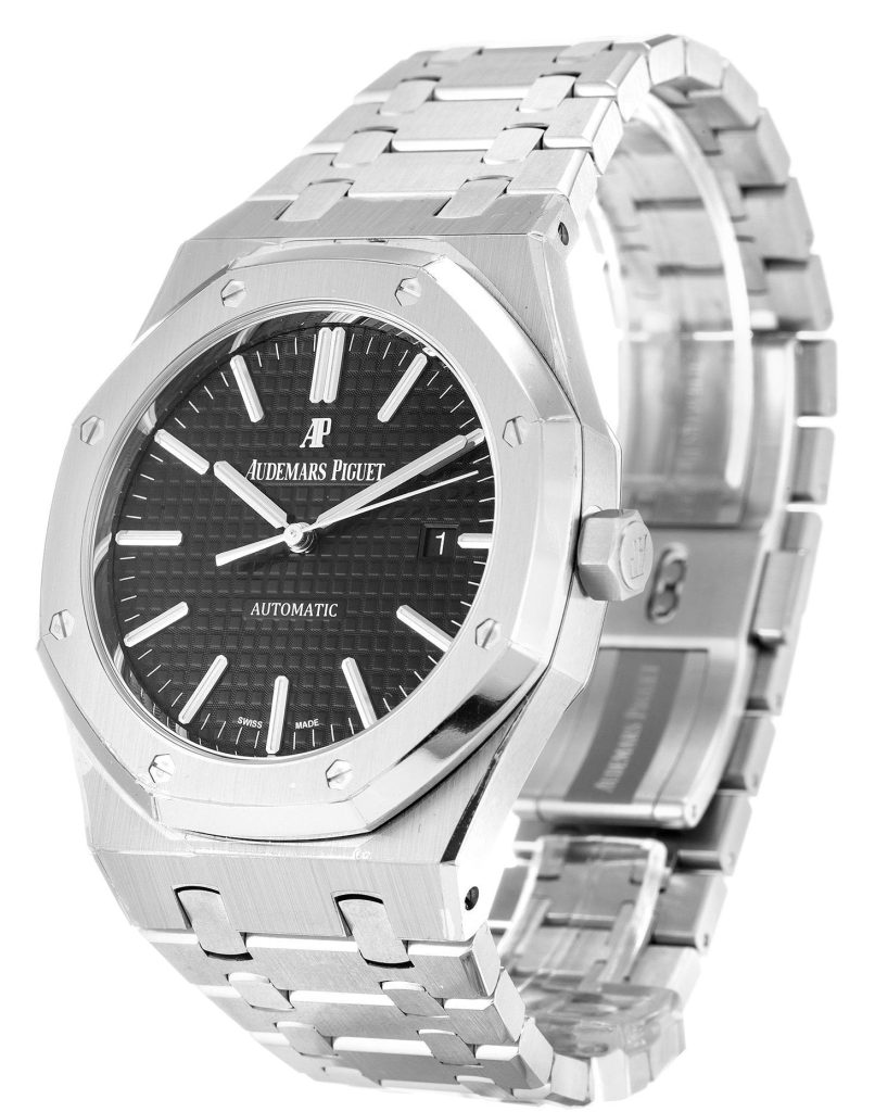 Swiss Clone Replica AP ROYAL OAK Silver Black Dial
