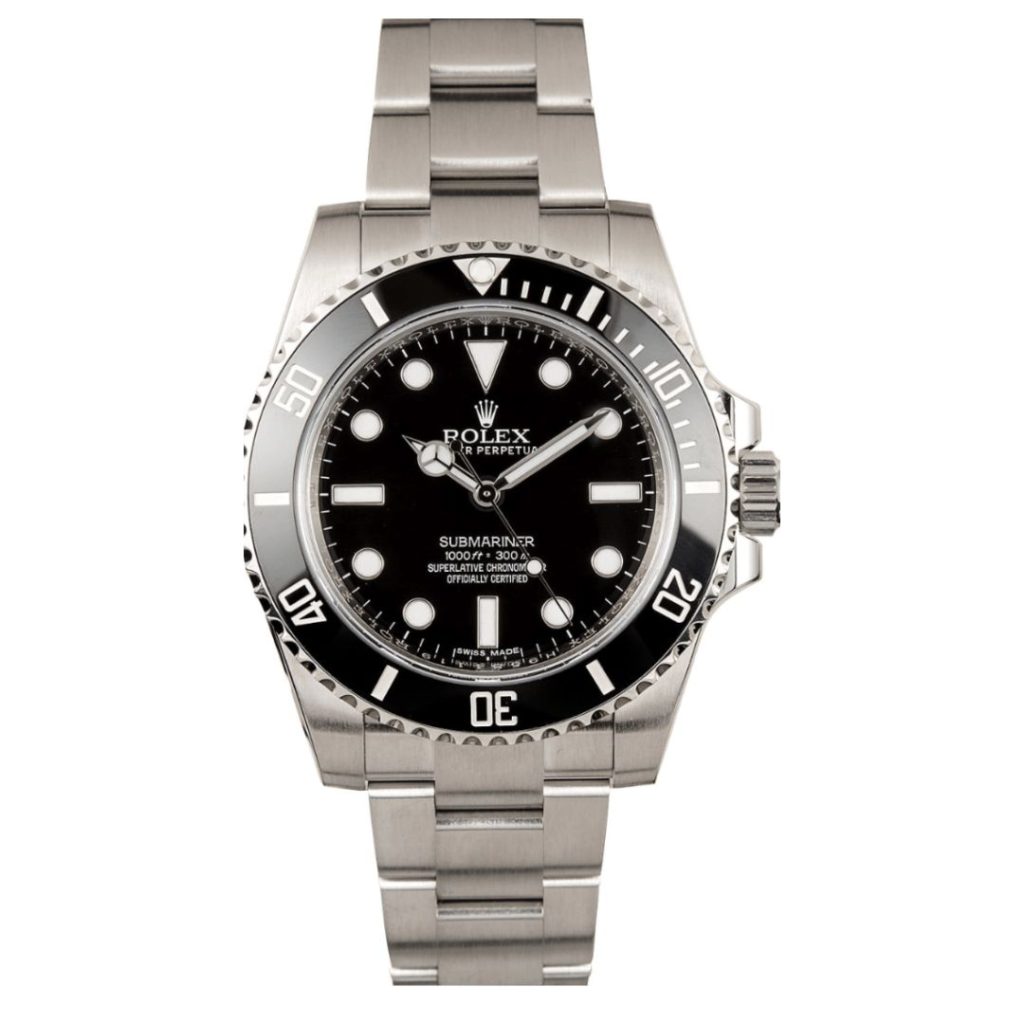 Super Clon Replica Rolex Submariner Plata/Negro Sin Fecha