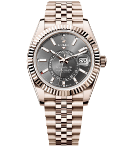 Rolex Sky-Dweller Rhodium Dial Rose Gold Replica 2024