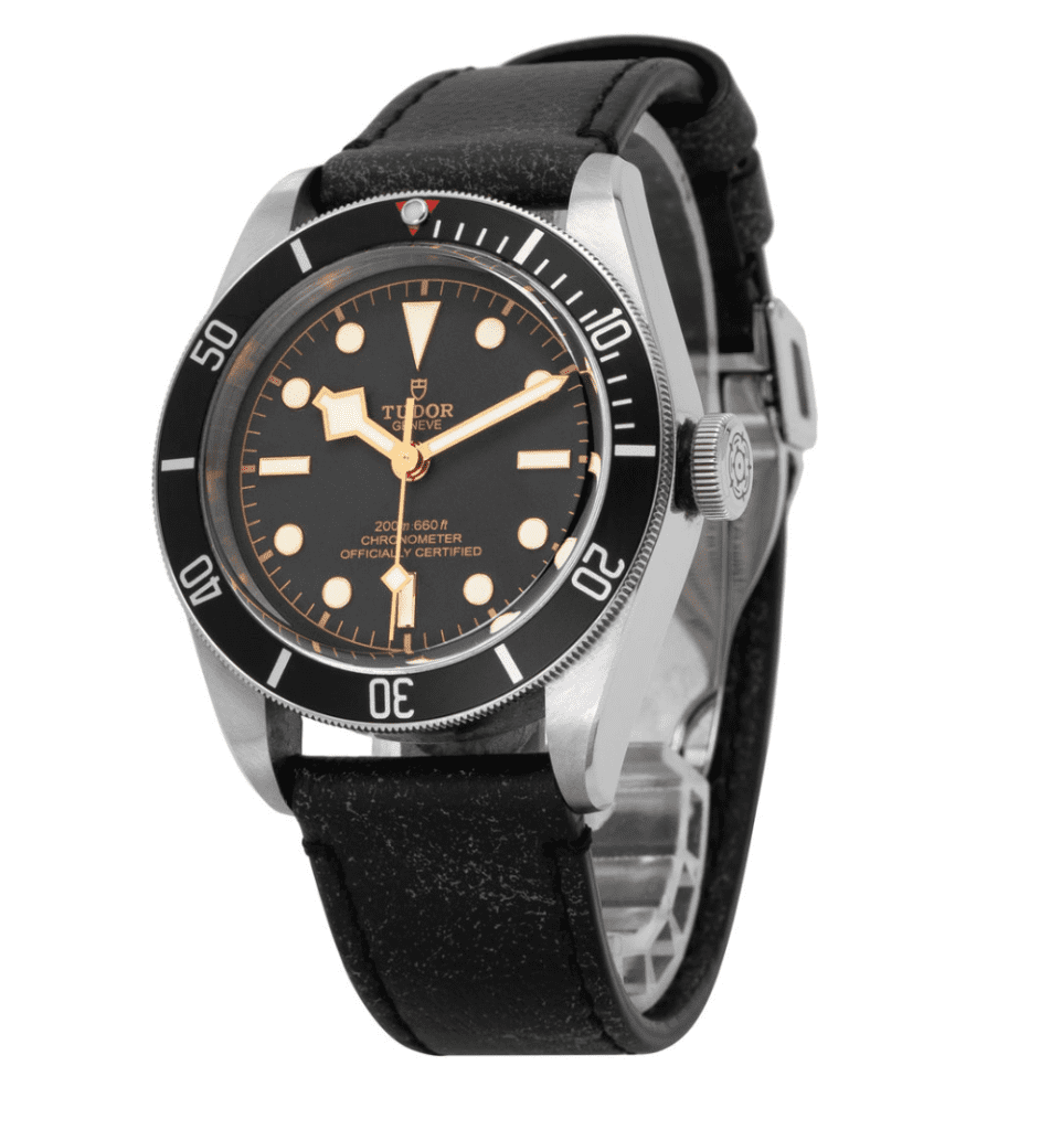 Tudor Heritage Black Bay Leather Replica