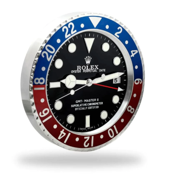 Rolex Gmt-Master Ii Wall Clock Pepsi | Red &Amp; Blue Style - Ip Empire Replica Watches
