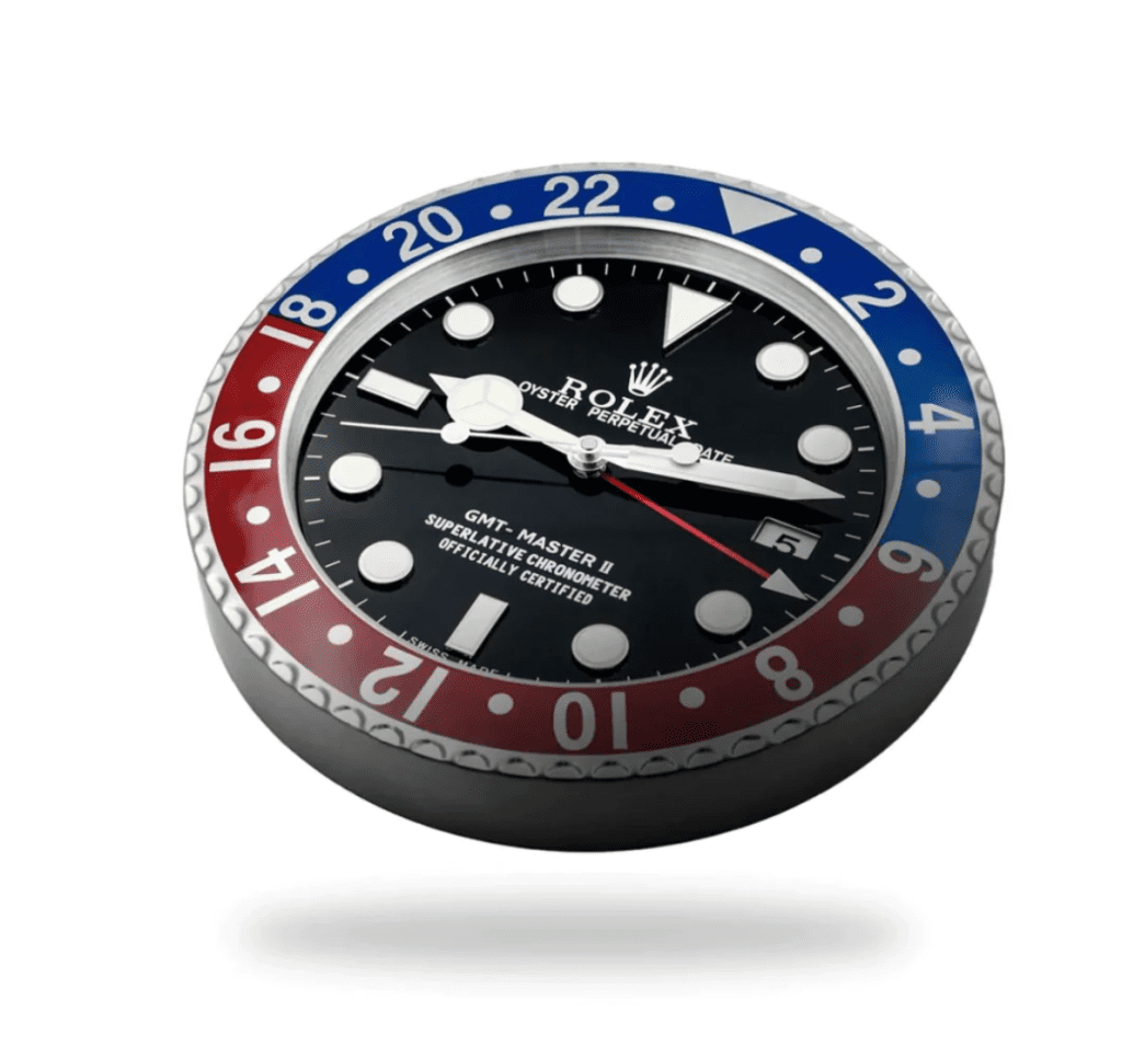 Rolex GMT-Master II Reloj de pared Pepsi | Estilo rojo y azul - IP Empire Relojes Replica
