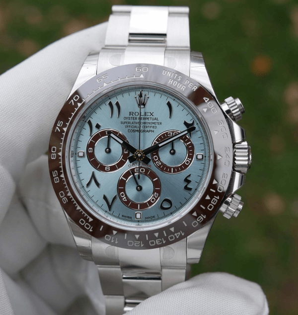 Replica Rolex Daynota Ice Blue Arabic Dial Platinum Watch - Ip Empire Replica Watches