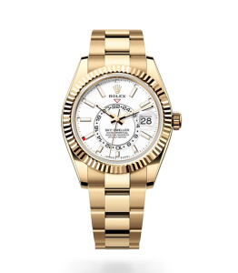 Replica Rolex Sky Dweller 2023 White Dial Gold