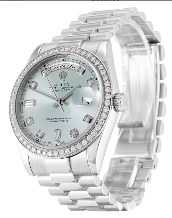 Réplica Rolex Day-Date Esfera Azul Diamante