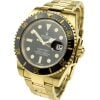 Replica Swiss Clone Rolex Submariner full Gold with Black Dial