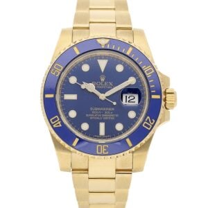 Rolex Submariner Full Gold Blue Dial Swiss Clone Replica