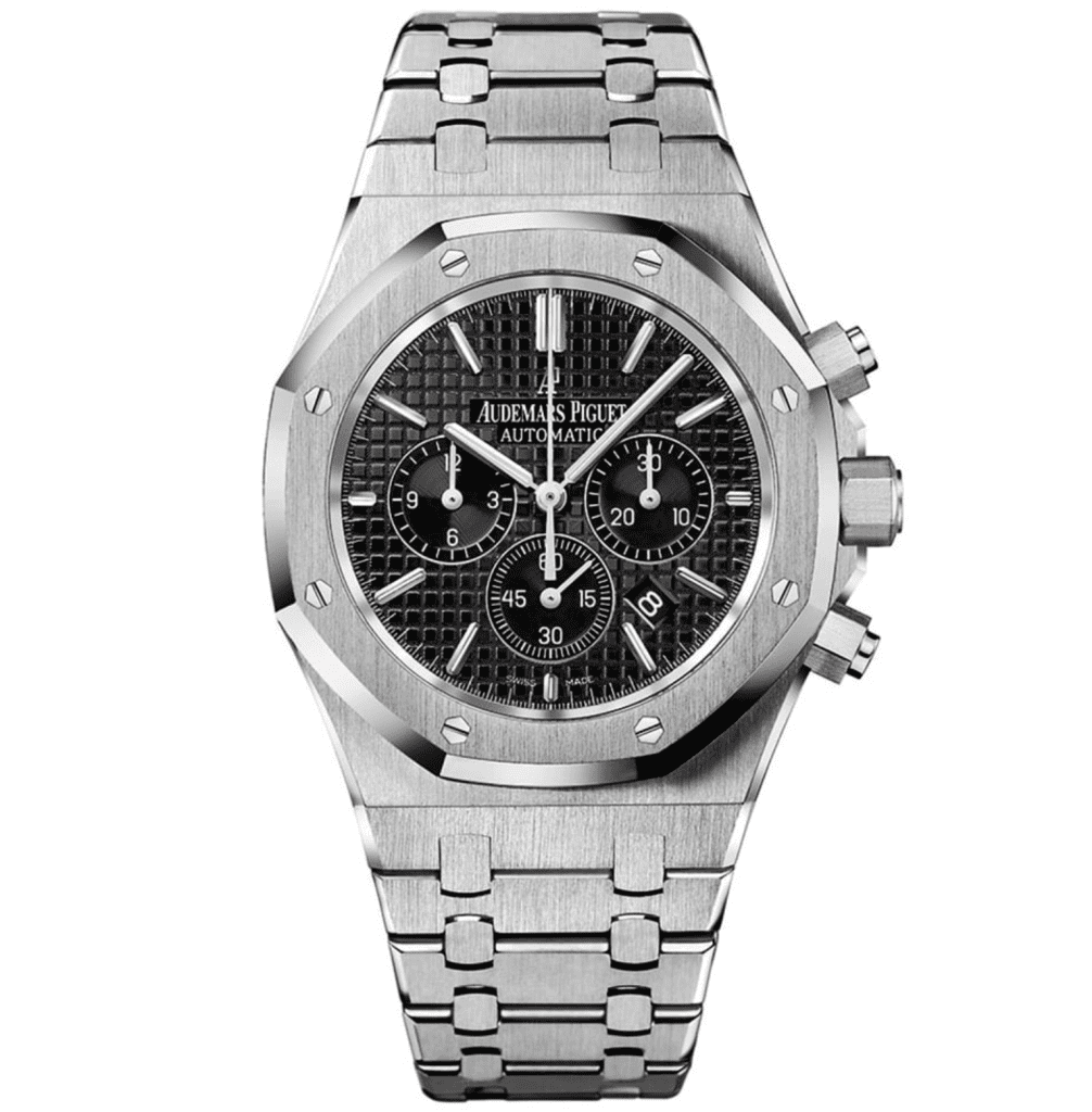Mejor Clon Suizo Réplica Royal Oak - Plata/Negro Cronógrafo - Réplicas de Relojes Clones Suizos