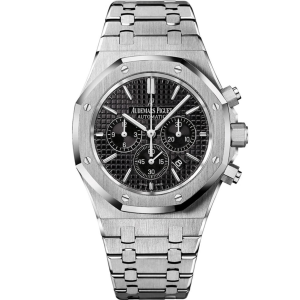 Best Swiss Clone Replica Royal Oak - Silver/Black Chronograph - Replica Swiss Clones Watches