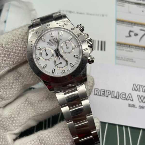 Replica Silver Rolex Daytona Swiss Clone Model
