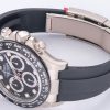 Replica Rolex Cosmograph Daytona 18ct White Gold Automatic Black Dial Diamonds Mens Watch - IP Empire Replica Watches