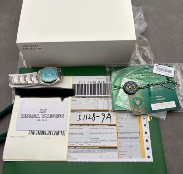 Clon Superior Rolex Oyster Perpetual 41 Mm Turquesa Tiffany Esfera Azul Réplica 2 Img 8052