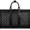 Replica 1:1 Clone Louis Vuitton Keepall Bandouliere Monogram 50 Black