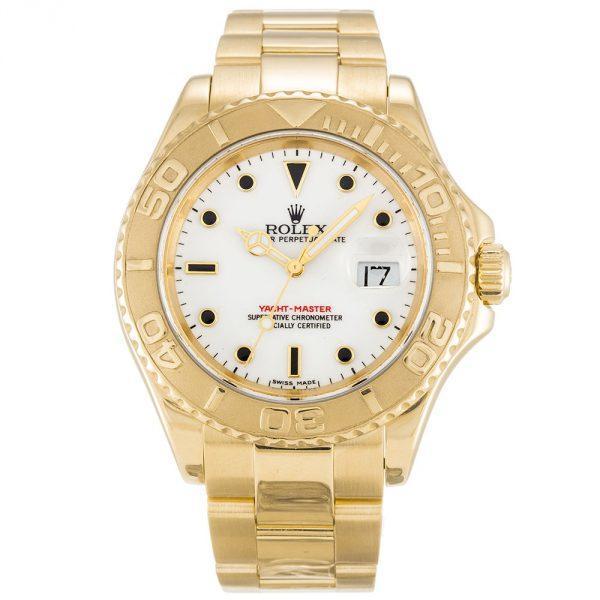 Replica Rolex Yacht Master Full Gold White Dial