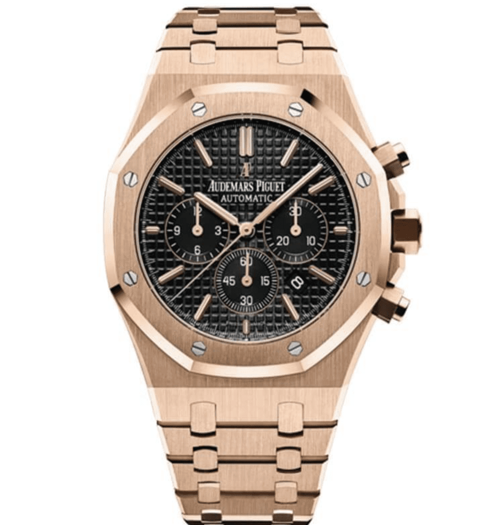 Replica AP Royal Oak - Rose Gold/Black Chronograph