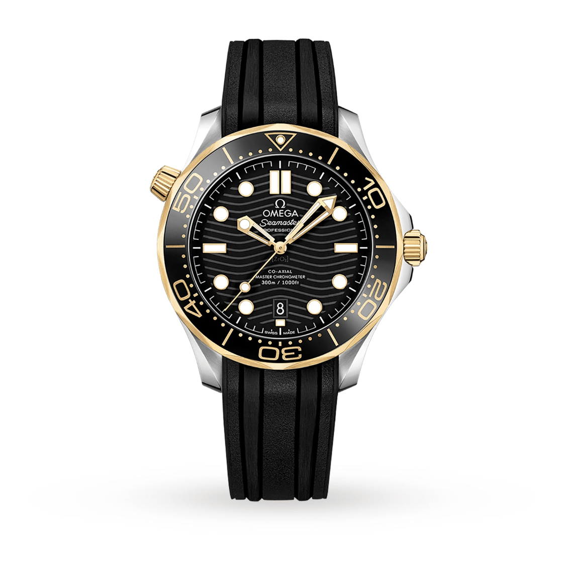 Replica Omega Seamaster Diver 300 Co-Axial Black Gold