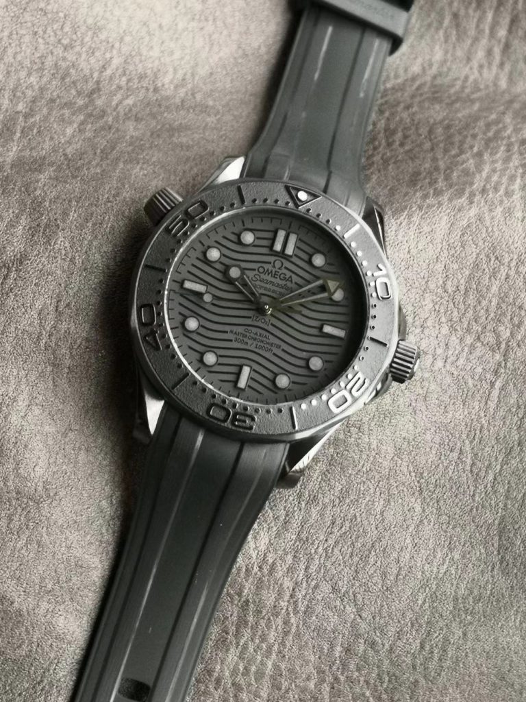 replica omega black black seamaster