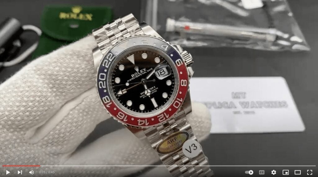 Rolex GMT Master Pepsi Super Copy video review