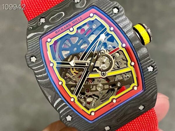 Richard Mille 67-02 Original Quality Super Clone Replica Red Carbon