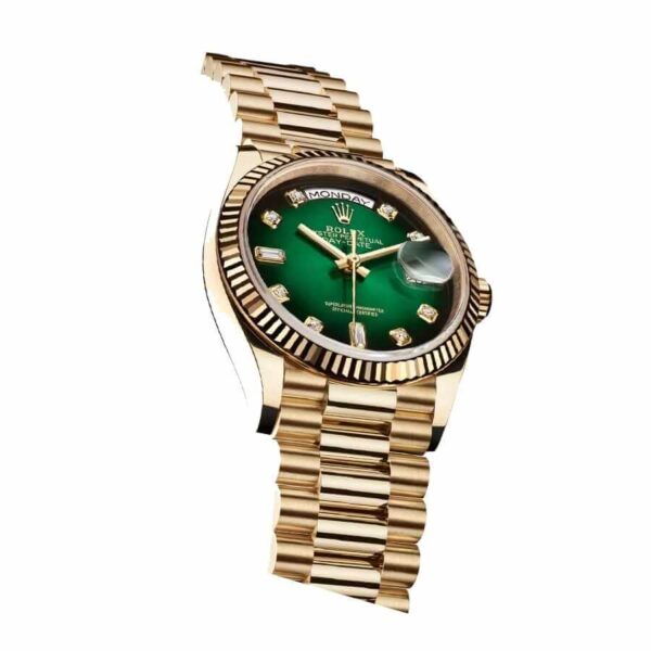 Rolex Day Date 36 Yellow Gold Green Dial 118238 Replica