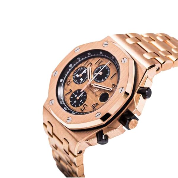 audemars piguet royal oak offshore rose gold dial chronograph 26470or