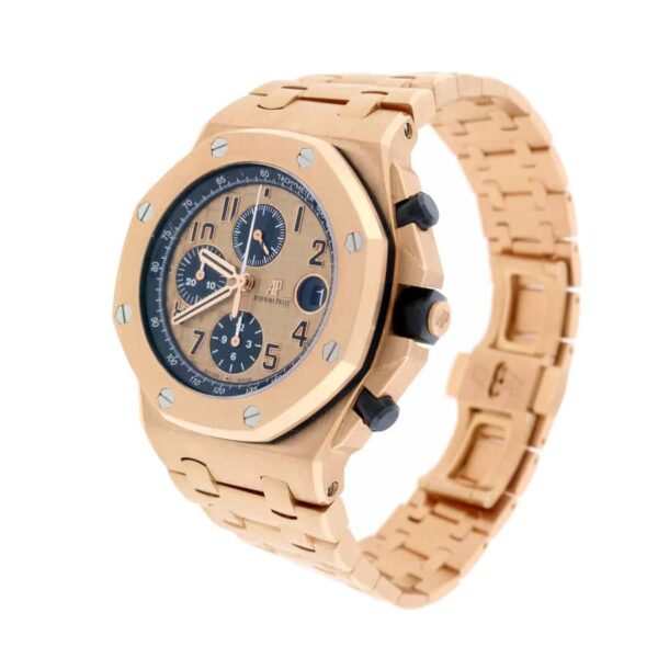 audemars piguet royal oak offshore rose gold dial chronograph 26470or oo