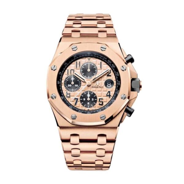 audemars piguet royal oak offshore rose gold dial chronograph 26470or oo 1000or 01 replica