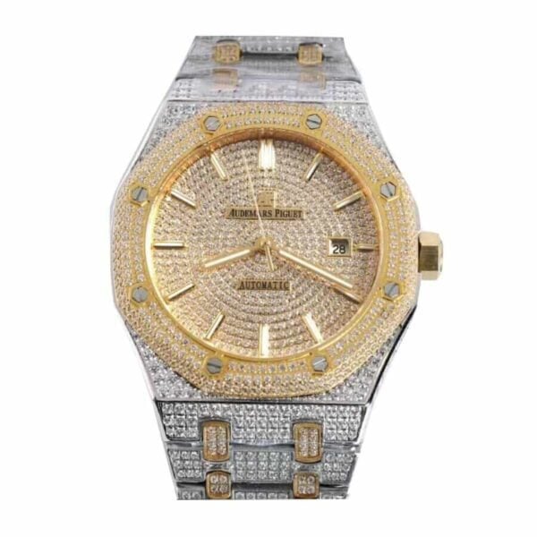 audemars piguet royal oak selfwinding everose gold silver 15400sr oo 1220sr 01 iced out replica