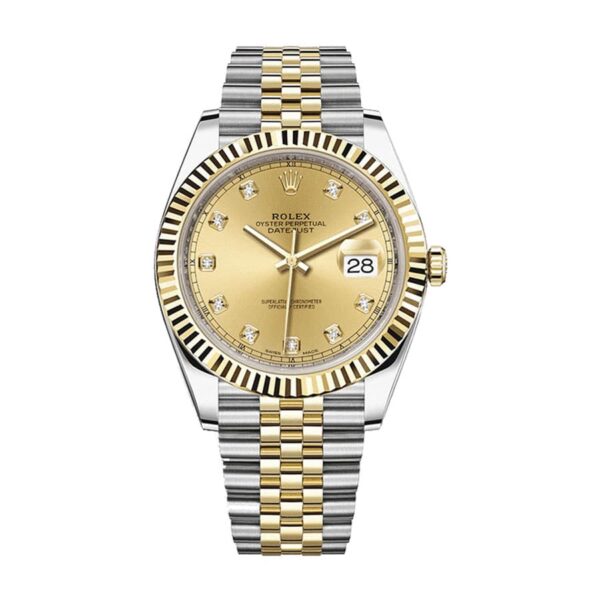 rolex datejust 126333 steel yellow gold diamond jubilee replica