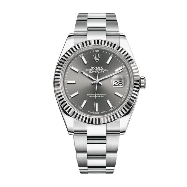 rolex datejust 126334 steel grey dial replica copy 1