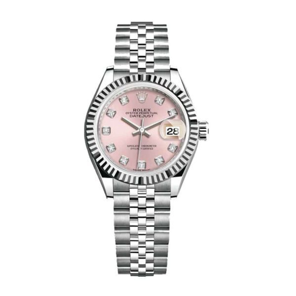 rolex datejust 279174 28mm steel pink dial