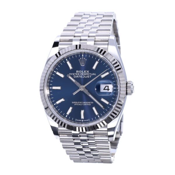 rolex datejust oyster datejust ii steel white gold 126234 blue dial