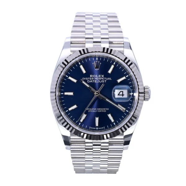 rolex datejust oyster datejust ii steel white gold 126234 blue dial replica