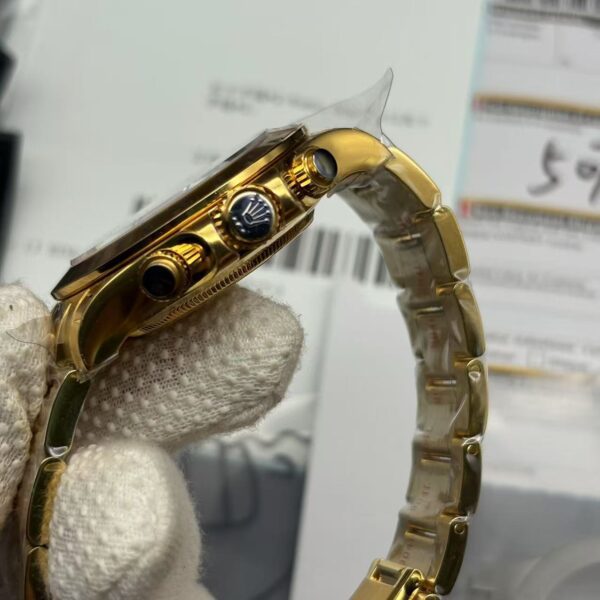 Super Clone Rolex Daytona Gold With Blue Dial 116528 Replica