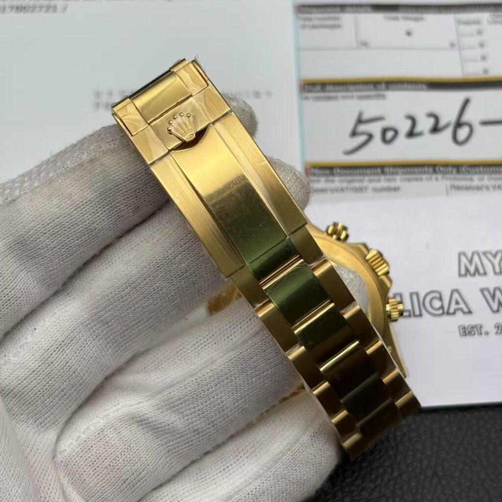 Super Replica Rolex Daytona "Meteorite" 116508 Gold bracelet bracelet