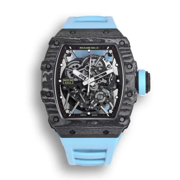 Replica Rm 35 02 Factory Blue Rubber Strap 1