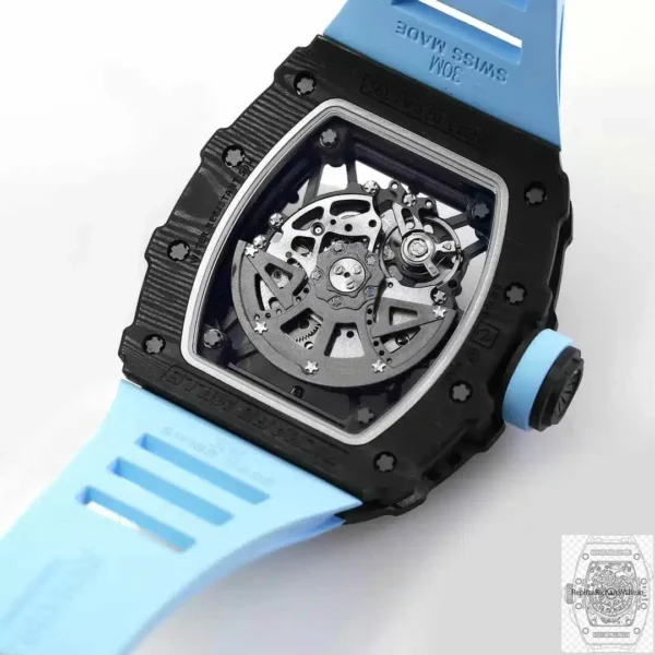 Replica Rm 35 02 Factory Blue Rubber Strap 3