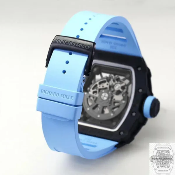 Replica Rm 35 02 Factory Blue Rubber Strap 9
