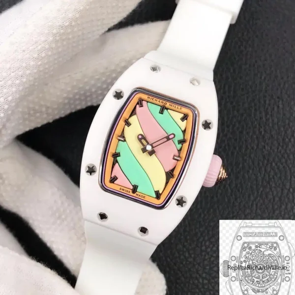 Replica Richard Mille 07 01 White Ceramic White Strap 2
