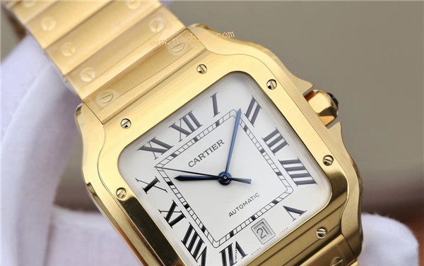 Clone Replica Cartier Santos W2SA0009 Gold Watch