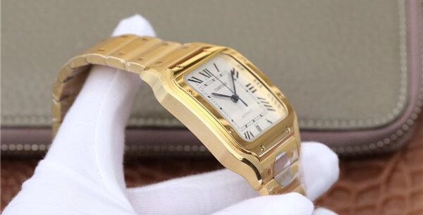 Clone Replica Cartier Santos W2SA0009 Gold Watch