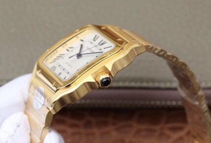Clone Replica Cartier Santos W2SA0009 Gold Watch
