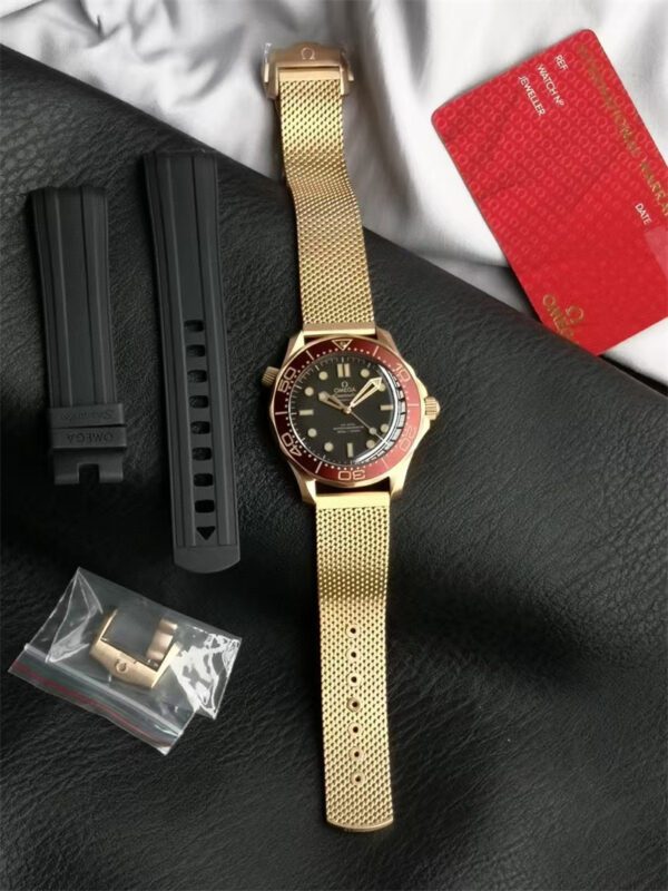 Replica Omega Seamaster 007 Burgundy Watch