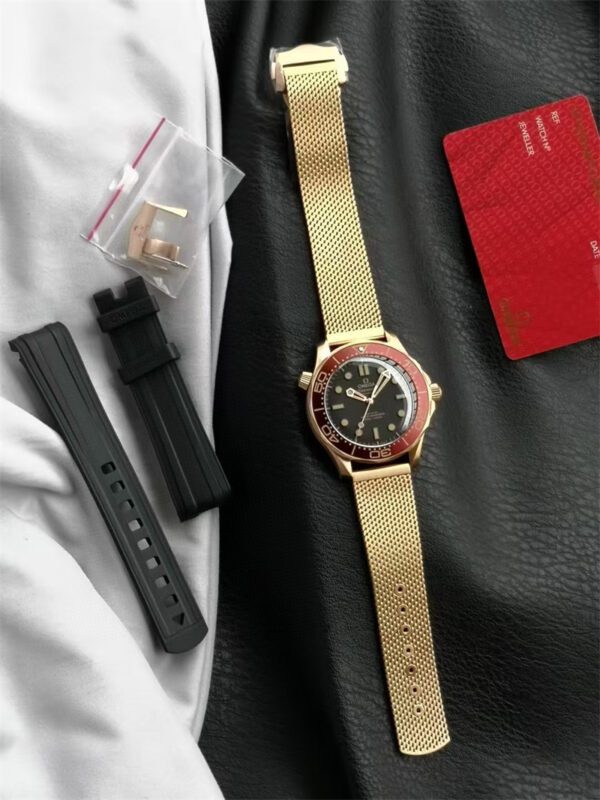 Replica Omega Seamaster 007 Burgundy Watch