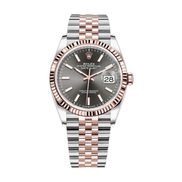 Rolex Datejust 126231 36Mm Steel Gold Automatic Grey Dial