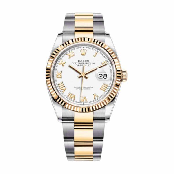 Rolex Datejust 126231Lc Steel Yellow Gold Automatic White Dial Oyster Replica