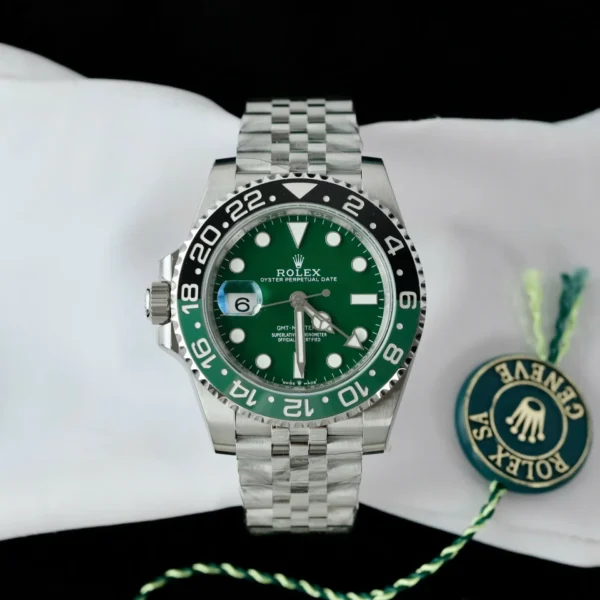 Dong Ho Rolex Gmt Master Ii 126729Vtnr Rep 11 Mat Xanh La Cay Day Jubilee 40Mm 1